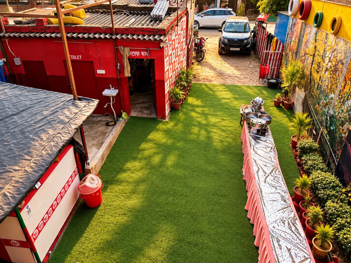 Turf entry lane