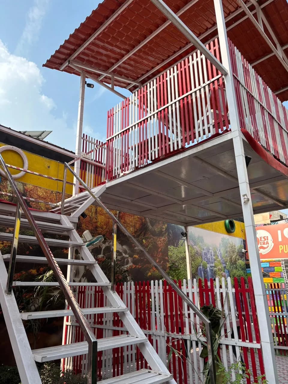 Steel staircase